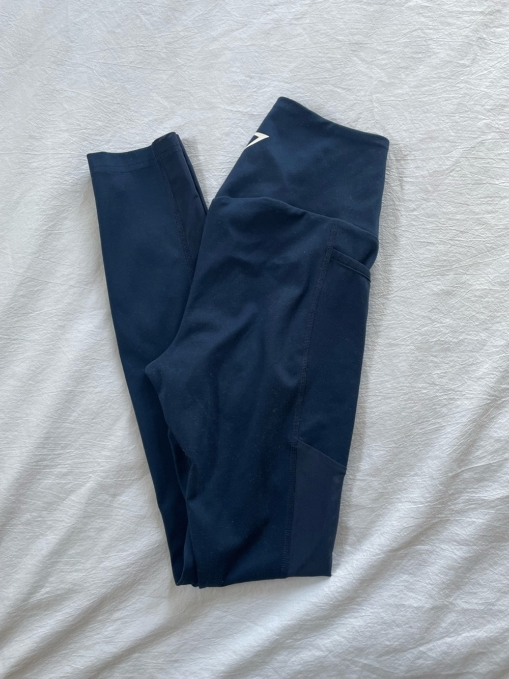 Gymshark Navy High-Rise Performance Leggings with Pocket